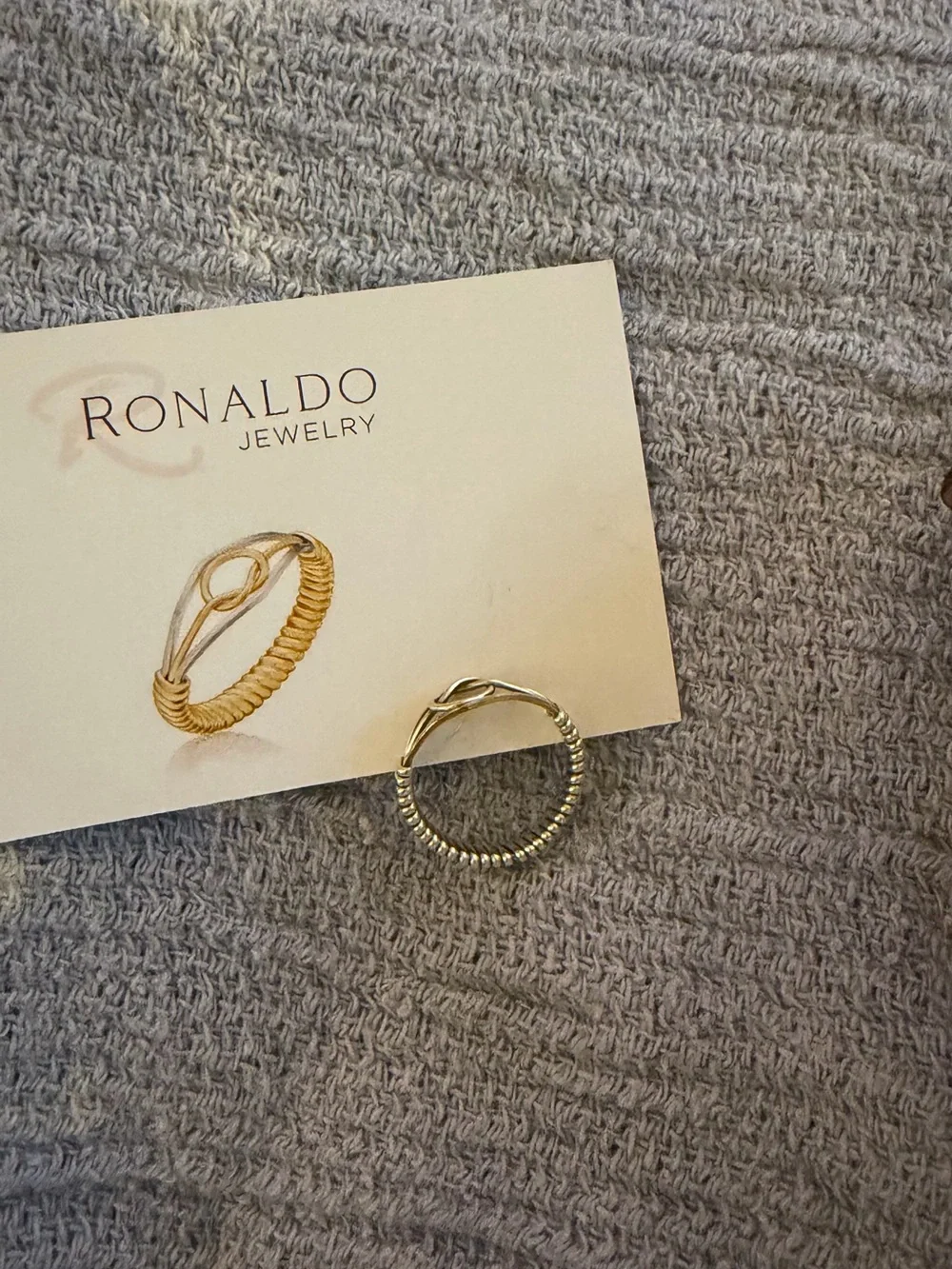 Ronaldo Jewelry Two-Tone Wire Wrap Ring — Gold and Silver